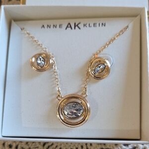 Anne Klein Gold Necklace with Silver Accents